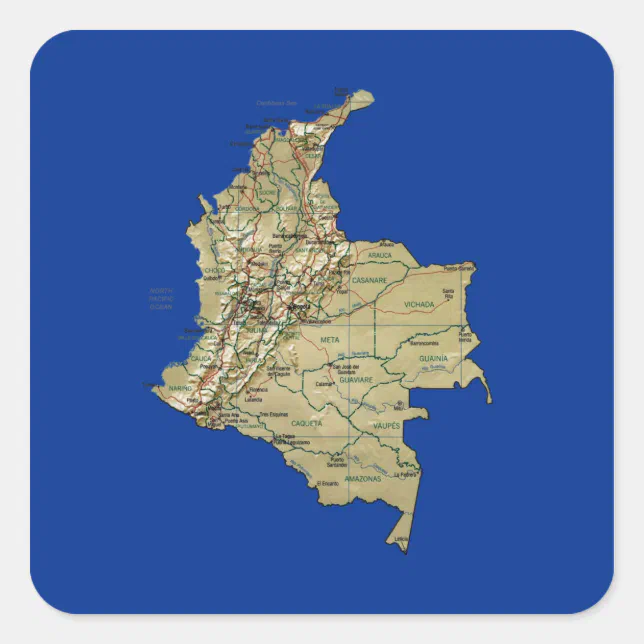 Colombia Map Sticker | Zazzle