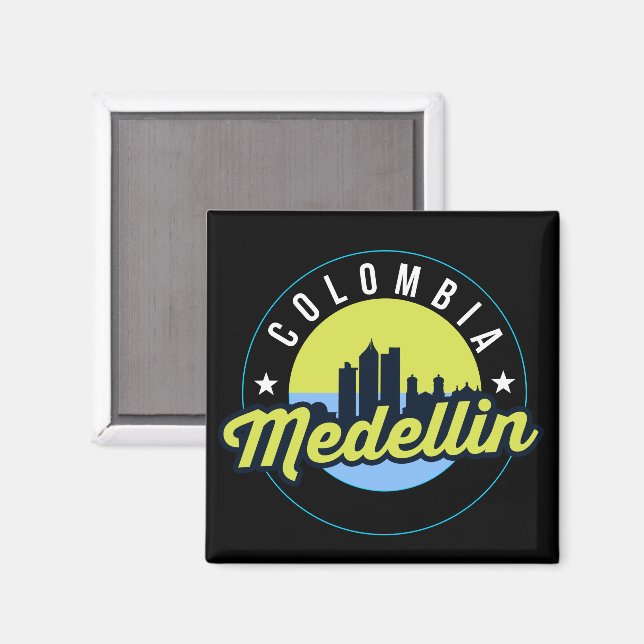 Colombia Medellin Cityscape Travel Magnet (Front/Back)