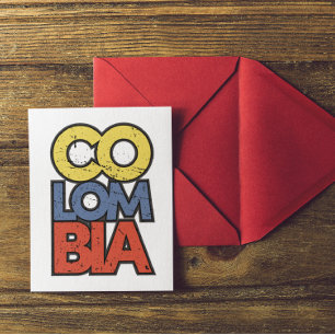 Colombia Metal Wall Art Postcard