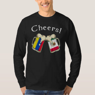 Colombia Mexico Flag Cheers Beer Grown Patriot Cou T-Shirt