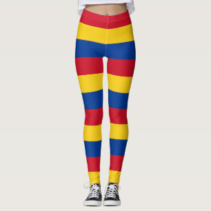 Colombia National Flag Colors Leggings Striped