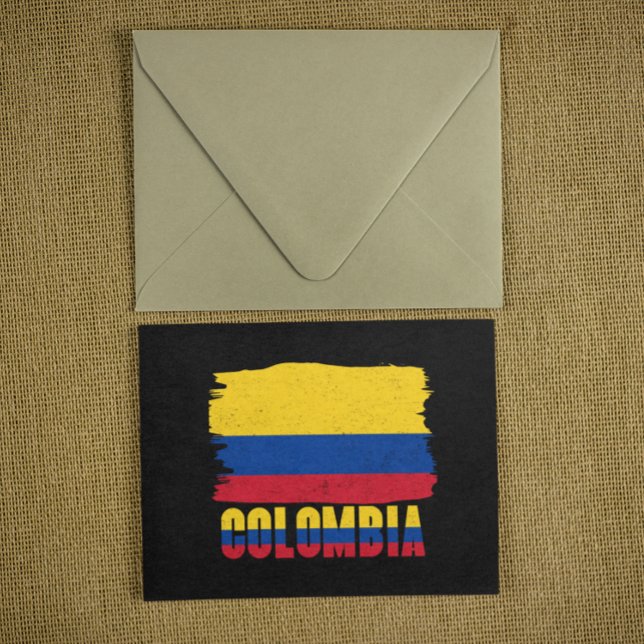 Colombia National Flag Travel Postcard (Colombia National Flag Travel Postcard)