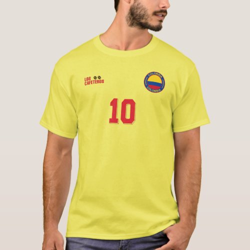 Colombia National Football Team Soccer Retro  T_Shirt