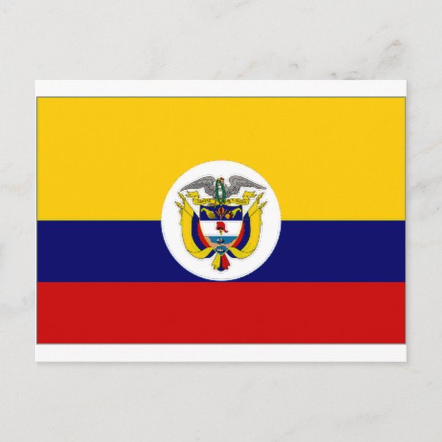 Colombia Naval Ensign Flag Postcard (Front)