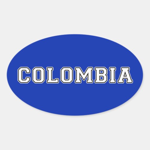 Colombia Oval Sticker