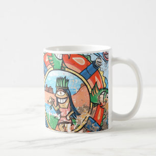 Colombia/Peru/Mexico Inca myan art mural Coffee Mug