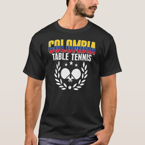 Colombia Ping Pong   Colombian Table Tennis Suppor T_Shirt