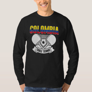 Colombia Ping Pong Colombian Table Tennis Support T-Shirt