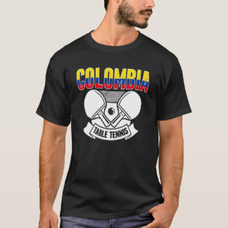 Colombia Ping Pong Colombian Table Tennis Support T-Shirt