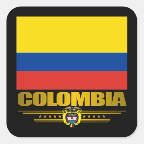 Colombia Pride Square Sticker