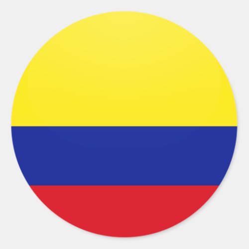 Colombia quality Flag Circle Classic Round Sticker