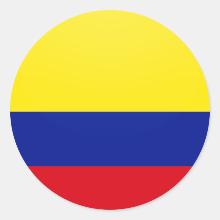 Colombia quality Flag Circle Classic Round Sticker