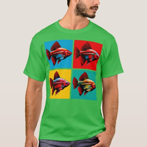 Colombia Red Fin Tetra Cool Tropical Fish T_Shirt