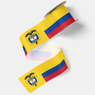 Colombia Ribbon, Emblem, patriotic, Colombian Flag Satin Ribbon