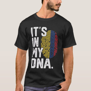Colombia Roots Flag Fingerprint Graphic Patriotic  T-Shirt