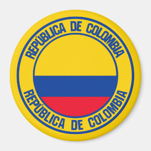 Colombia Round Emblem Magnet