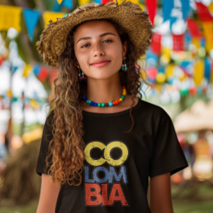 Colombia Rustic Flag T-Shirt
