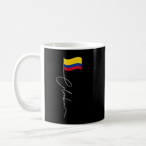 Colombia Signature Flag Pole _ Patriotic Colombian Coffee Mug