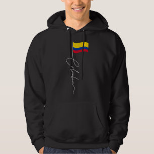 Colombia Signature Flag Pole - Patriotic Colombian Hoodie
