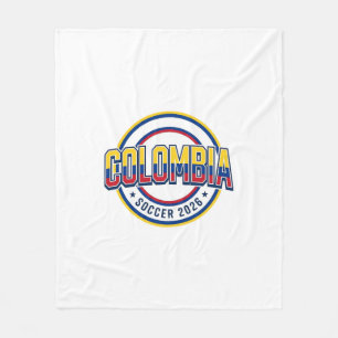 Colombia Soccer 2026 Soccer Bold Country Typograph Fleece Blanket