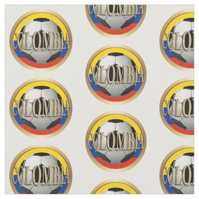 Colombia Soccer Ball Fabric (Close Up)