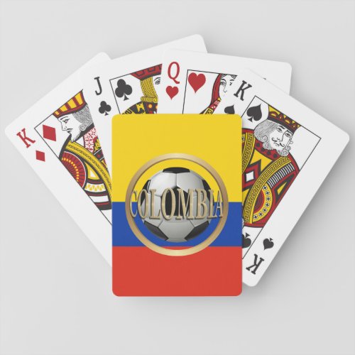Colombia Soccer Ball Poker Cards