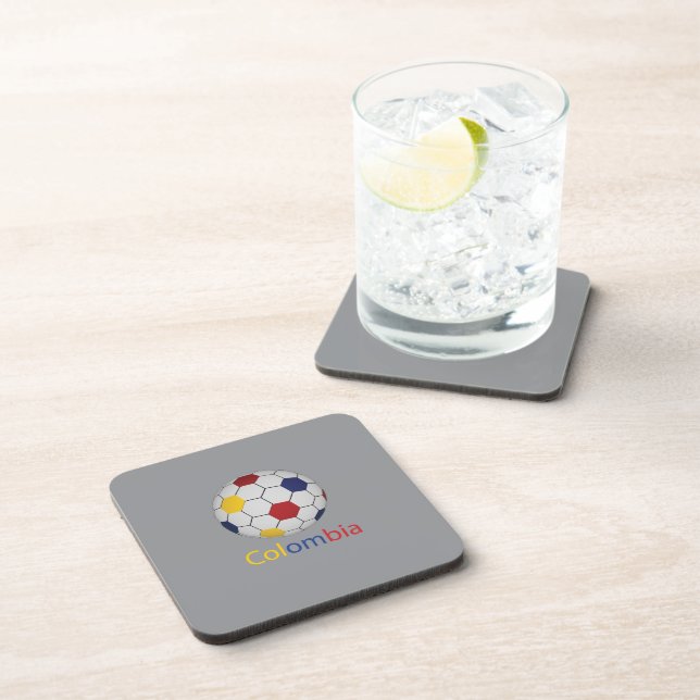 Colombia Soccer Beverage Coaster (Right Side)