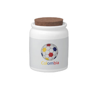 Colombia Soccer Candy Jar