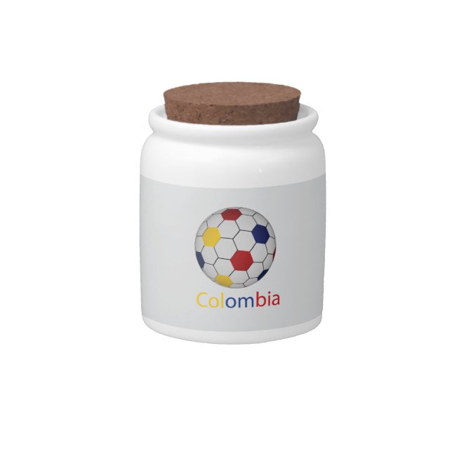 Colombia Soccer Candy Jar (Front)