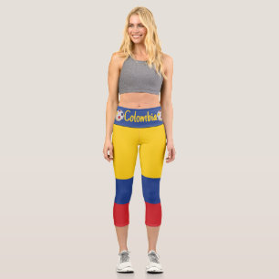 Colombia Soccer Capri Leggings