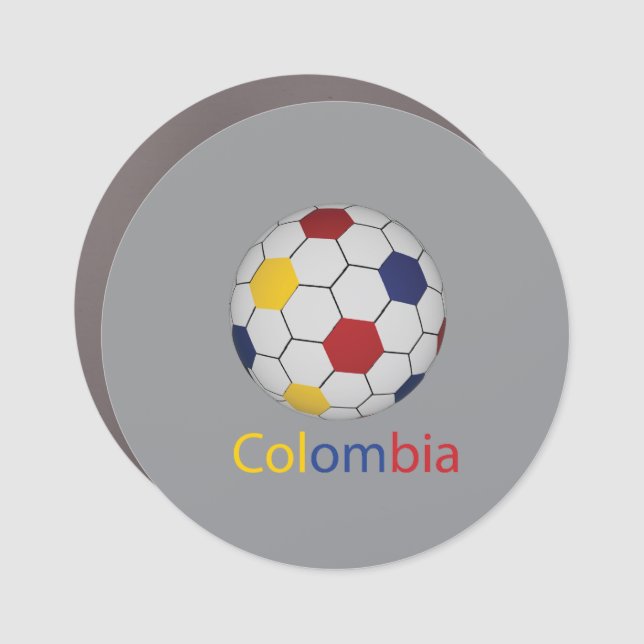 Colombia Soccer Car Magnet (Front)