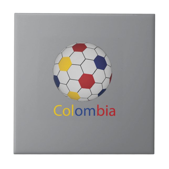 Colombia soccer ceramic tile (Front)