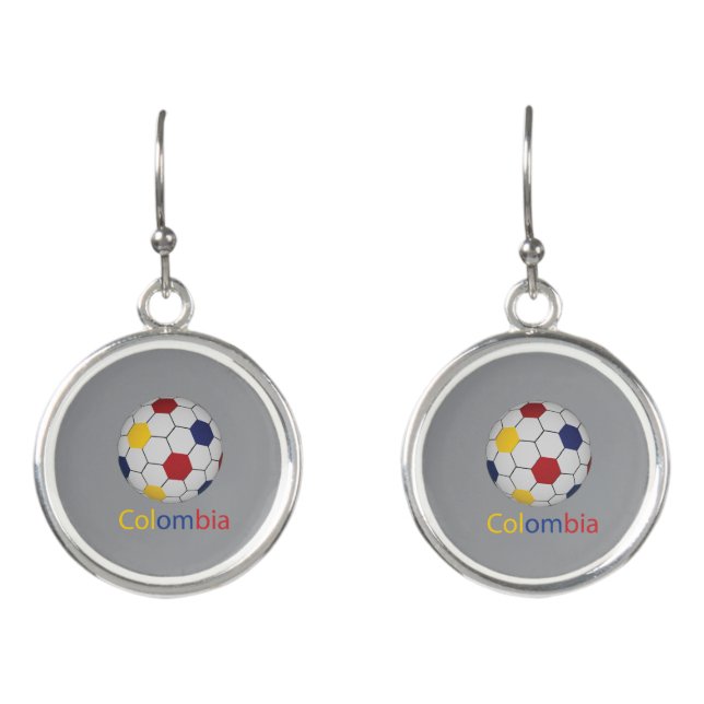 Colombia Soccer  Earrings (Front)