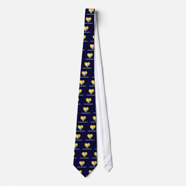 COLOMBIA SOCCER Heart and Scarf NATIONAL TEAM Neck Tie (Front)