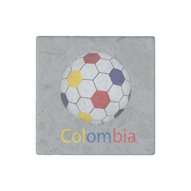 Colombia Soccer Keychain  Stone Magnet (Front)