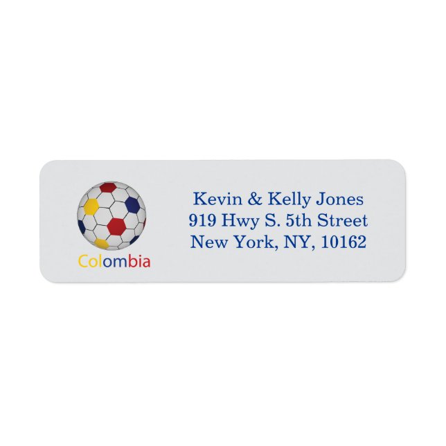 Colombia Soccer Label (Front)