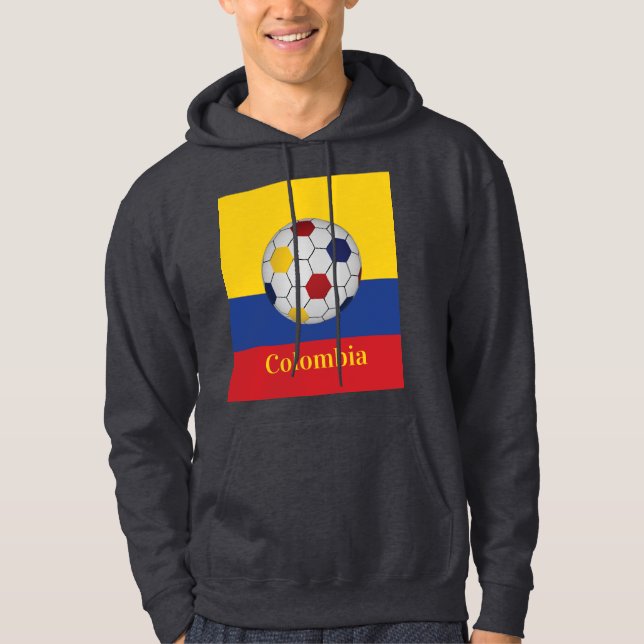 Colombia Soccer Poster Hoodie (Front)