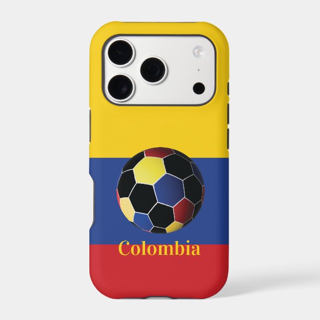 Colombia Soccer Poster iPhone Case (Back)