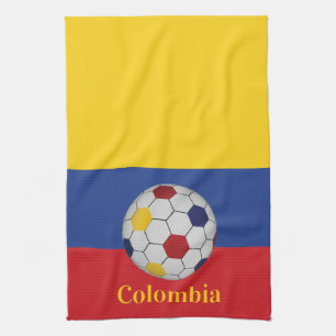 Colombia Soccer Poster Kitchen Towel