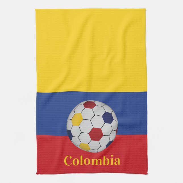 Colombia Soccer Poster Kitchen Towel (Vertical)