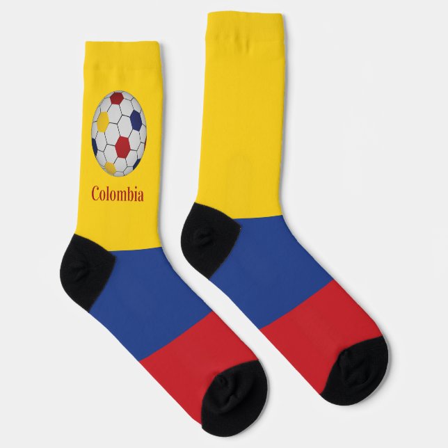 Colombia Soccer Poster Socks (Right)