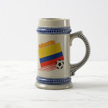 Colombia Soccer Team Beer Stein by worldwidesoccer at Zazzle