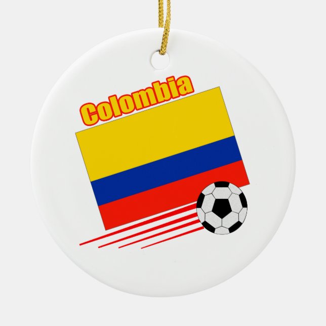 Colombia Soccer Team Ceramic Ornament (Front)