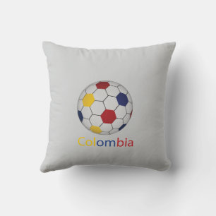 Colombia Soccer Throw Pillow