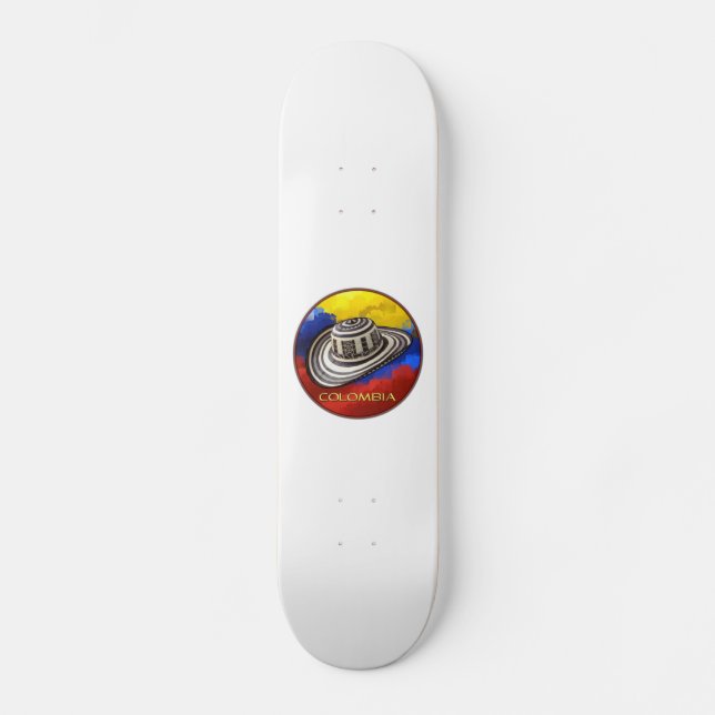 Colombia Sombrero Vueltiao Skateboard Deck (Front)