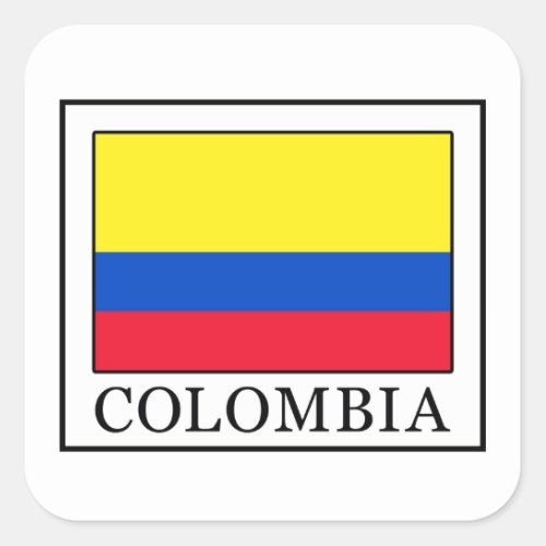 Colombia Square Sticker