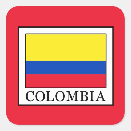 Colombia Square Sticker