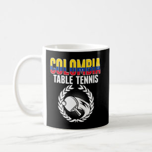 Colombia Table Tennis   Colombian Ping Pong Suppor Coffee Mug
