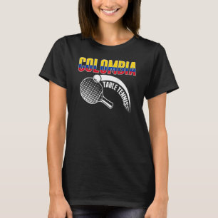 Colombia Table Tennis Colombian Ping Pong Support T-Shirt