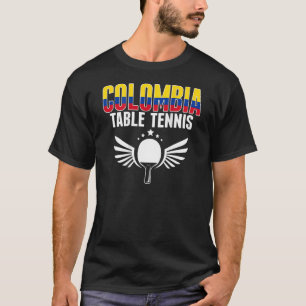 Colombia Table Tennis  Support Colombian Ping Pong T-Shirt